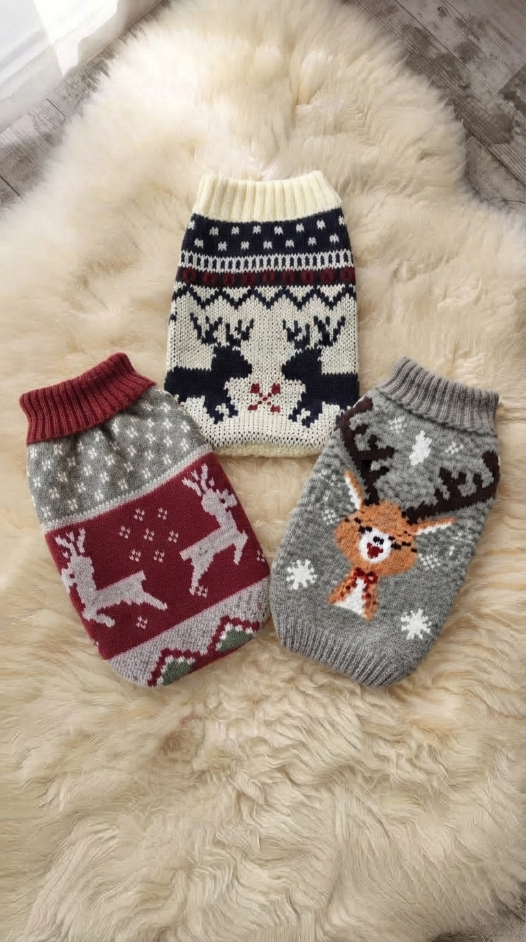 Pull de Noël en tricot pour chien et chat Coussinou – photo 5