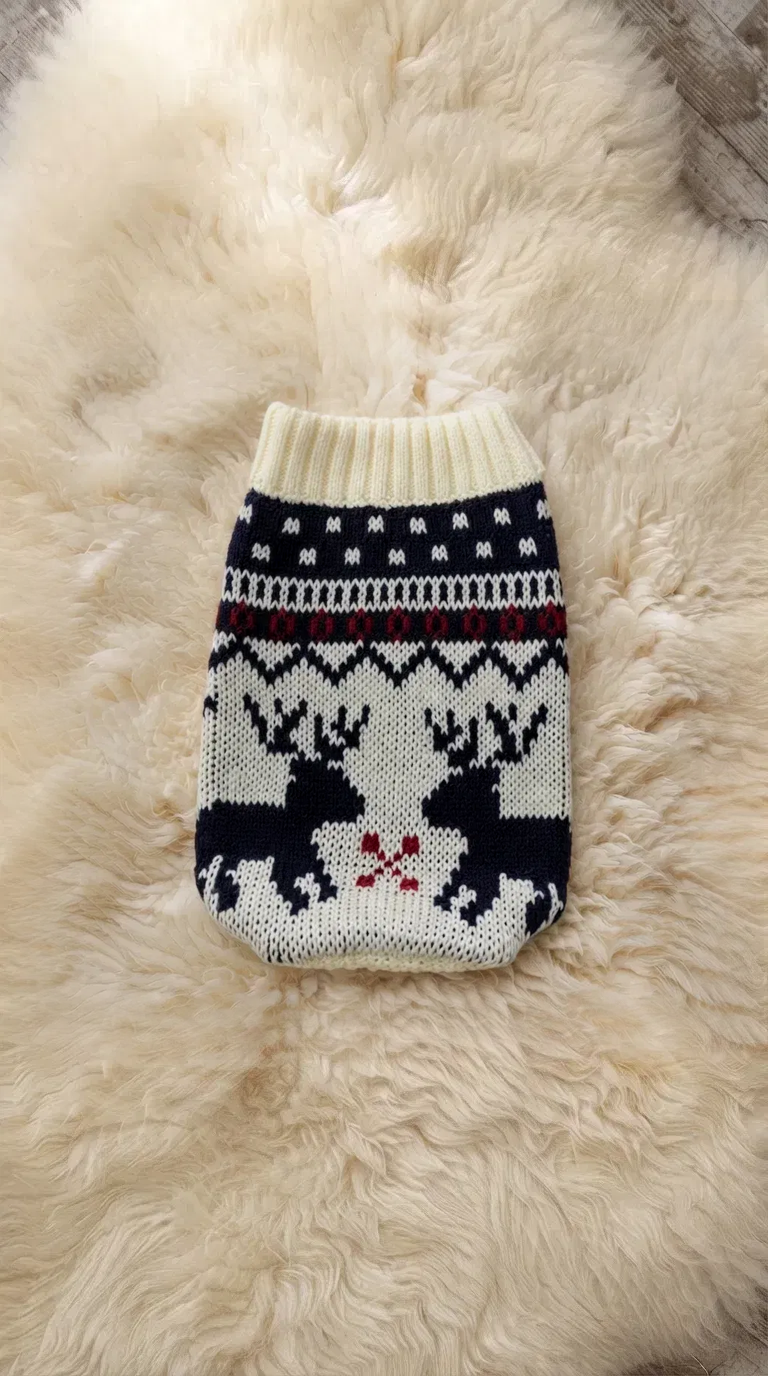 Pull de Noël pour chien et chat coloris Marine – Coussinou