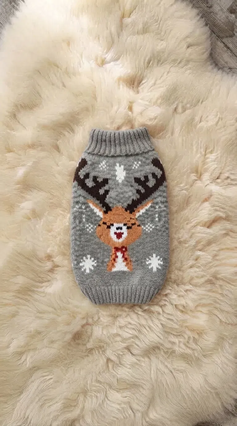 Pull de Noël pour chien et chat coloris Gris – Coussinou