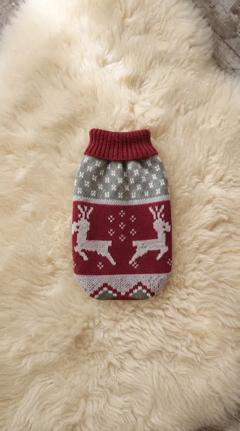 Pull de Noël pour chien et chat coloris Bordeaux – Coussinou