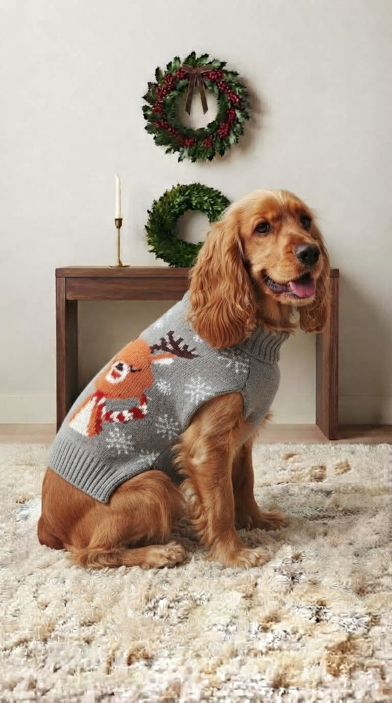 Pull de Noël en tricot pour chien et chat Coussinou – photo 2